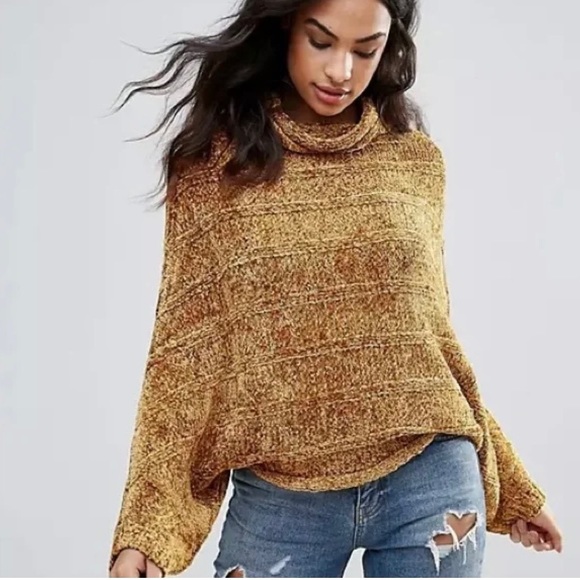 Free People Sweaters - Free People Velvet Dreams Gold Sweater